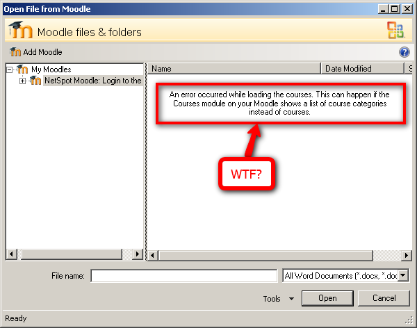 Office Plugin Problem A problem. Or perhaps just my problem.